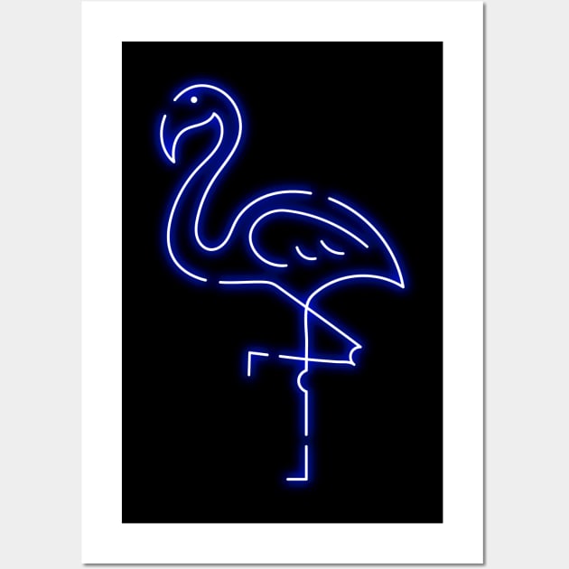 The Blue Flamingo edit Wall Art by MSC